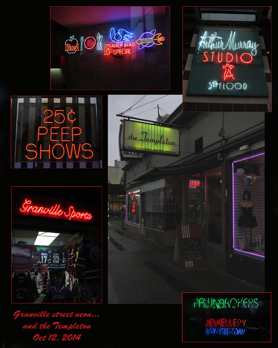 neon signs on Granville