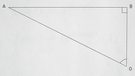 a diagram 
 of a right triangle