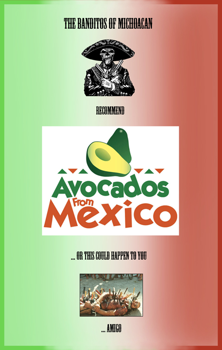 an advertisment for mexican avocados