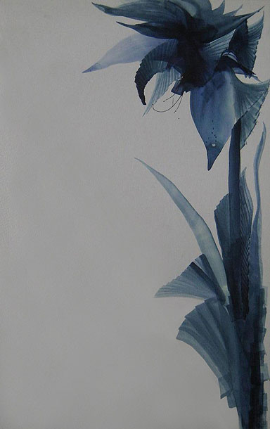 an orchid in watercolour