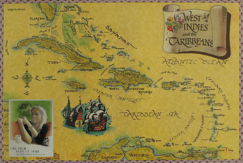 reanne & map of the caribbean